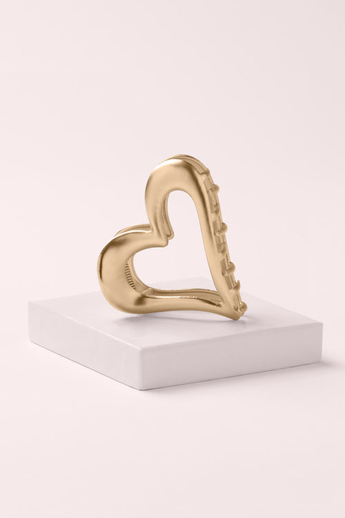 Gilded Romance Heart Claw Clip