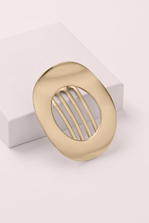 Gilded Ellipse Flat Lay Claw Clip