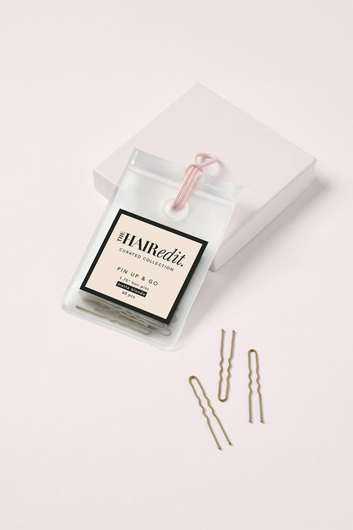pin up and go 1.75” u-shaped hair pins in matte blonde u shaped pins on white box
