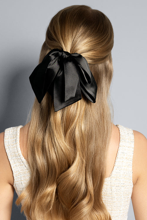 Old Money Satin Bow Claw Clip