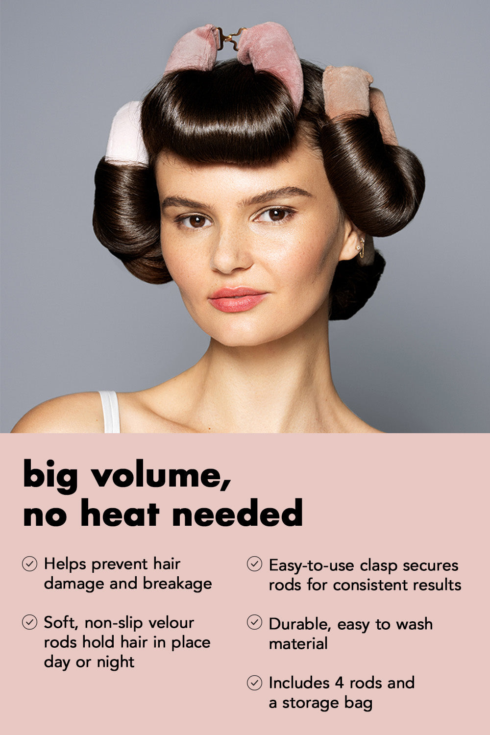 Heatless Volumizing Hair Rods 4-Pack