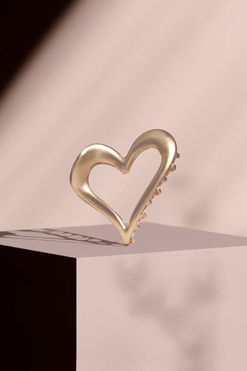 Gilded Romance Heart Claw Clip