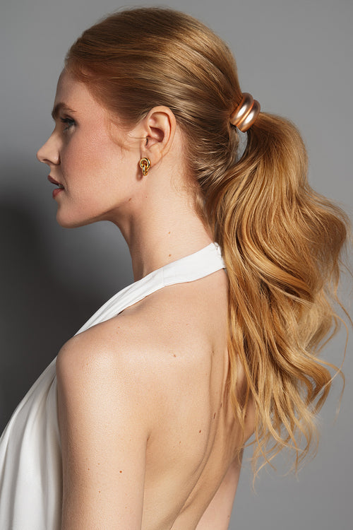 The Hair Edit Brilliant Double Cuff in models hair