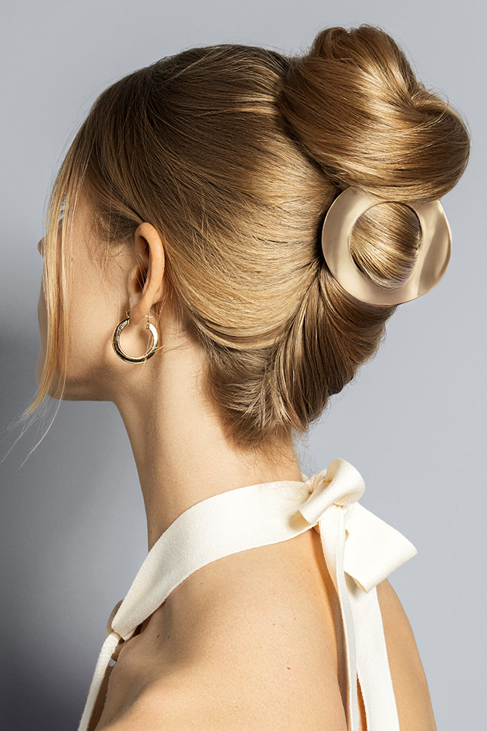 Gilded Ellipse Flat Lay Claw Clip
