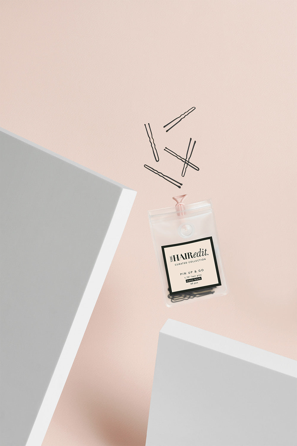 pin up and go 1.75β u-shaped hair pins in matte black packaging