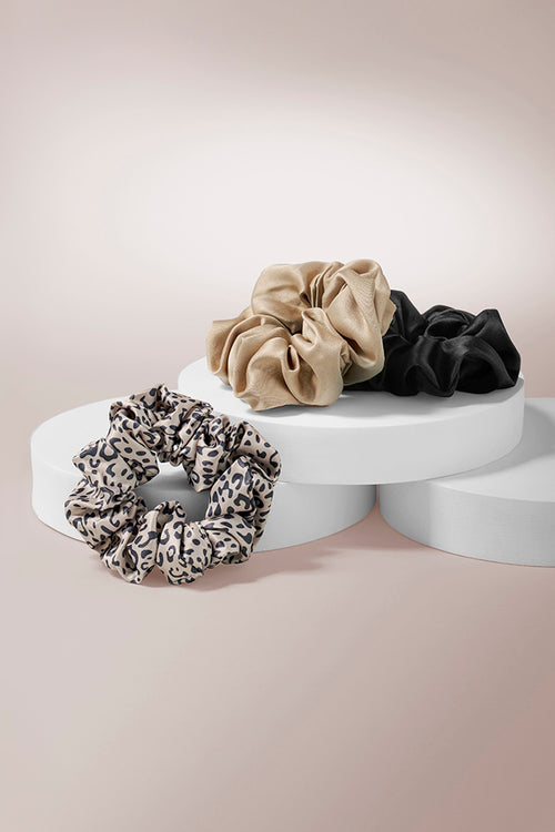 The Hair Edit Grand Ribbon Scrunchie Trio lifestyle image