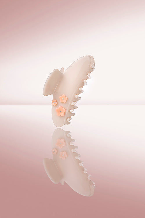 the hair edit petal flower claw clip reflection