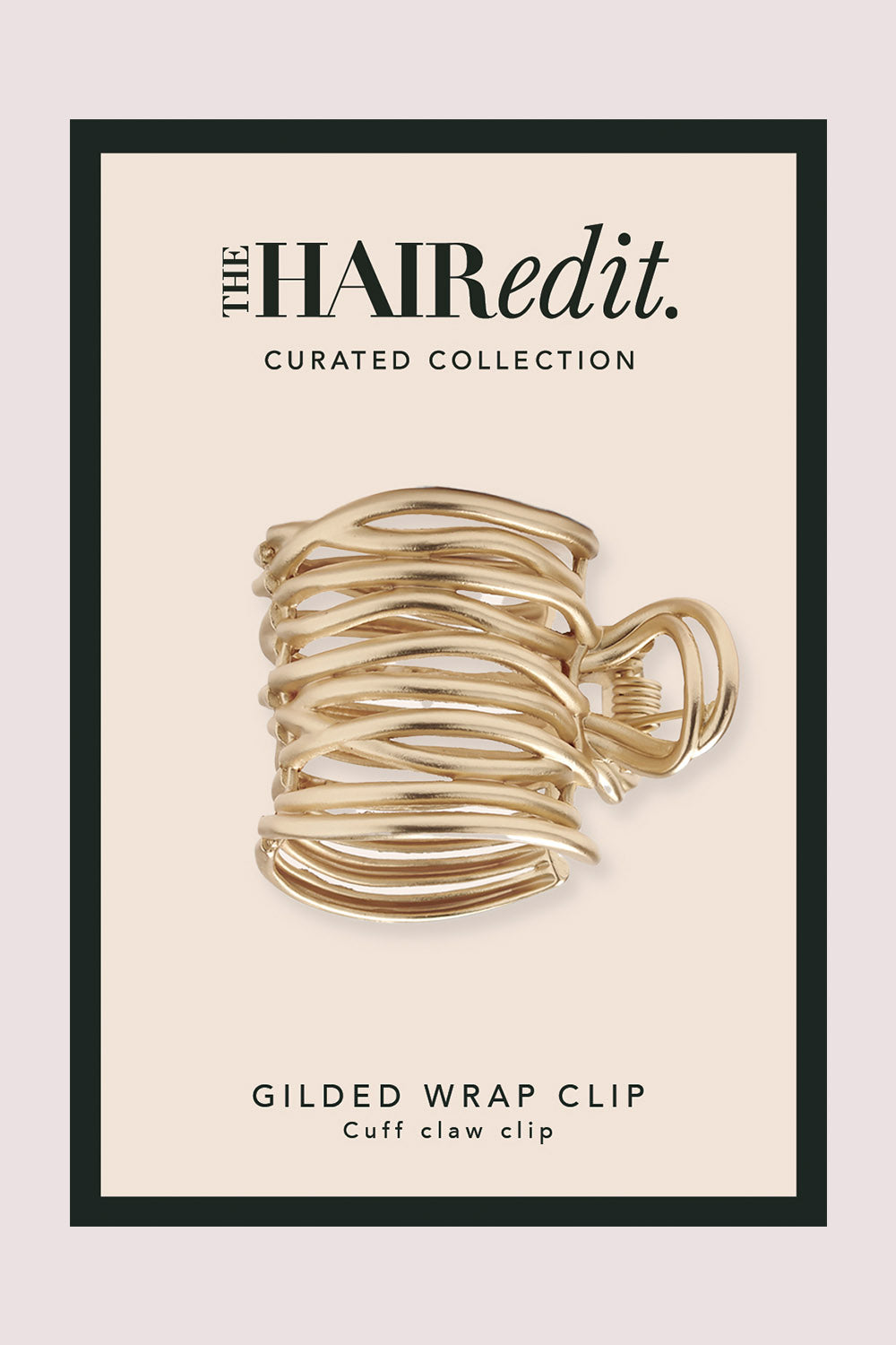 Camellia Gilded Wrap Cuff Claw Clip packaging