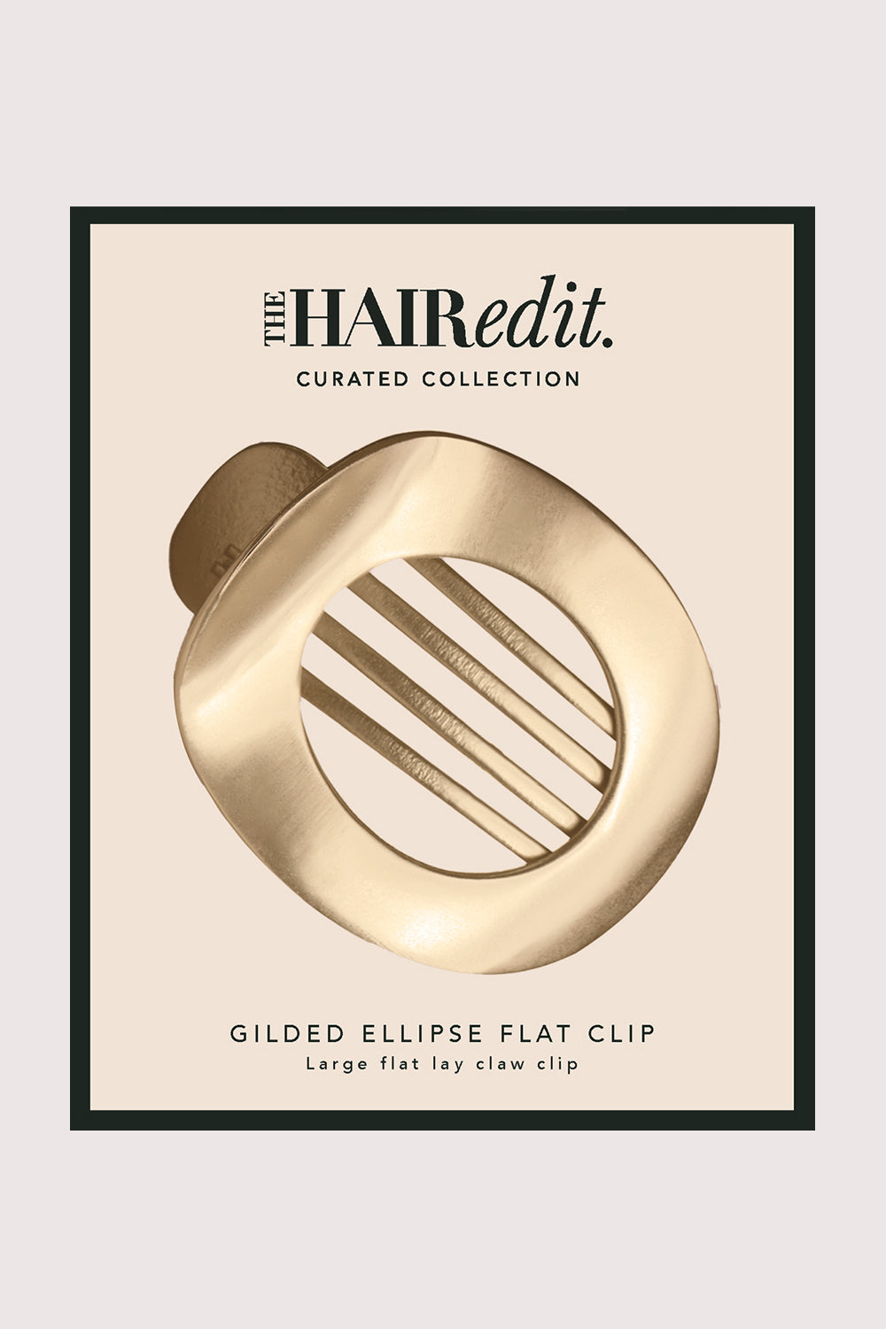 Gilded Ellipse Flat Lay Claw Clip