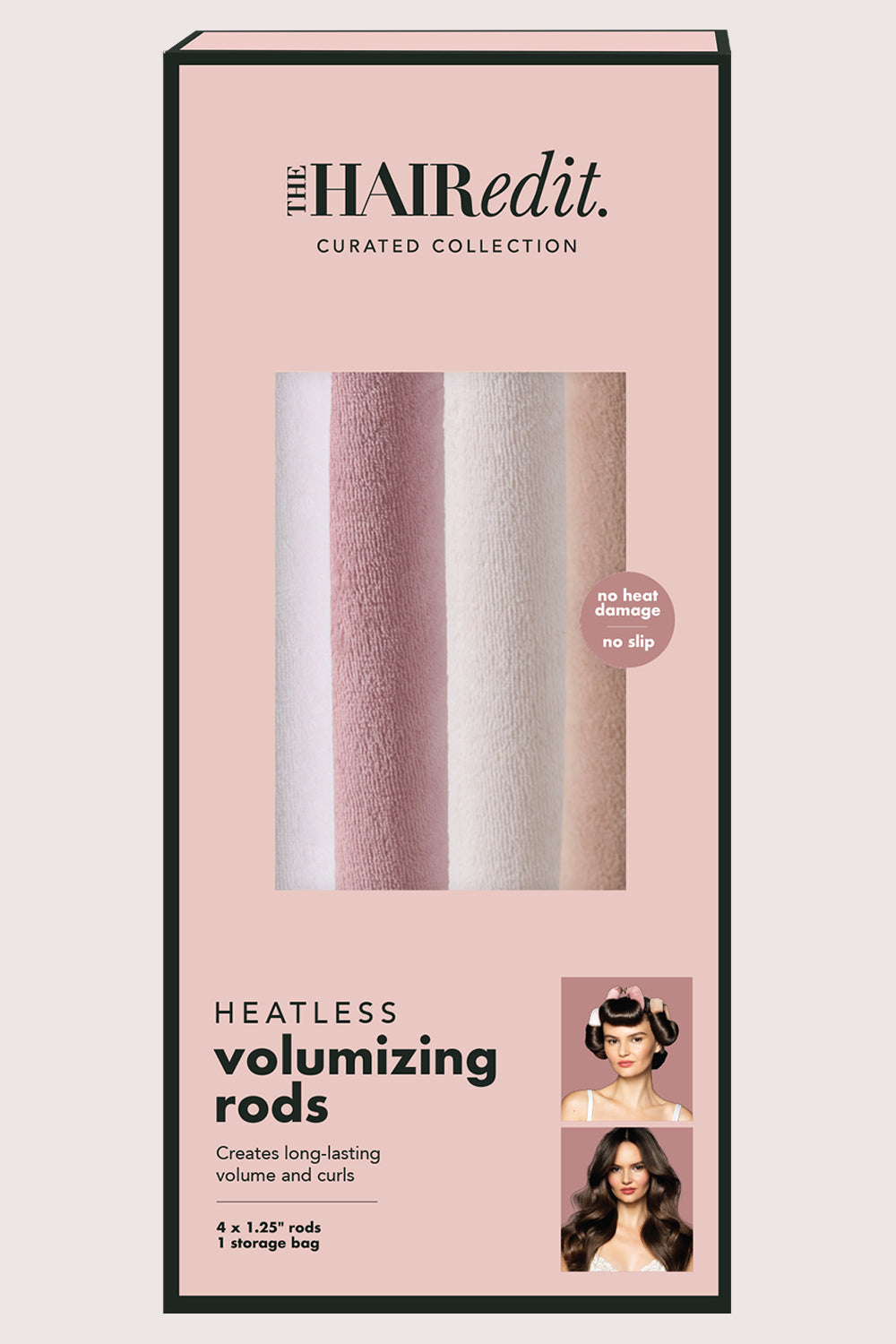 Heatless Volumizing Hair Rods 4-Pack