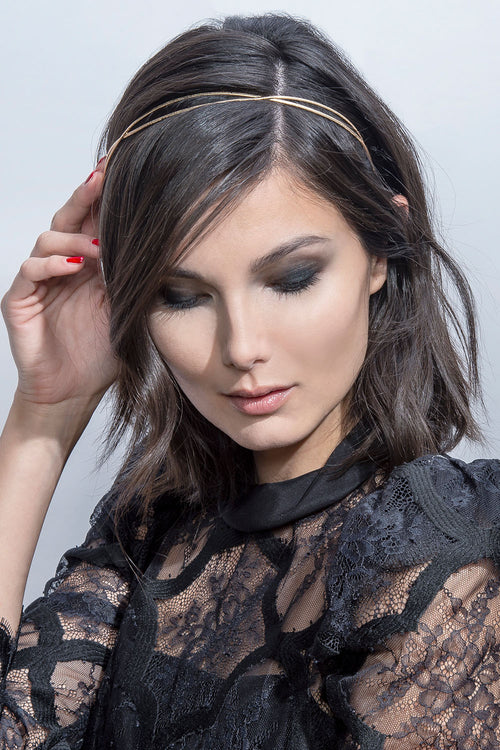 Carved Chaplet Embossed Metallic Headband