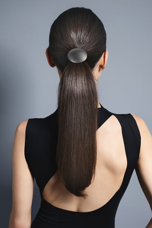 Royal Disk Metal Hair Tie - Gunmetal