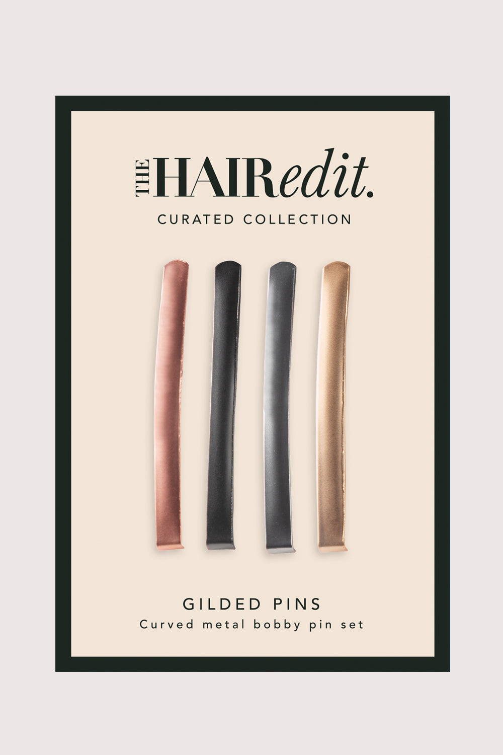 Modern Curved Bobby Pins Set - Gilded