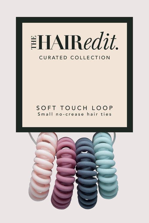 Soft Touch Loop Spiral Hair Ties Set - Pastel