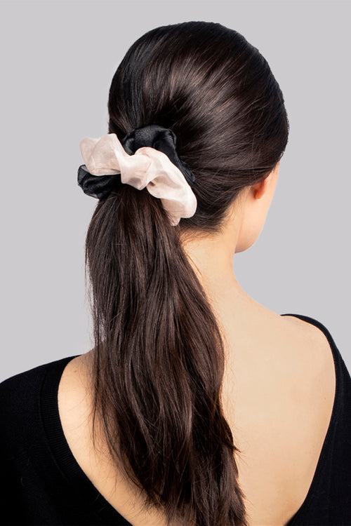Jolie Ribbon Silk Organza Scrunchies
