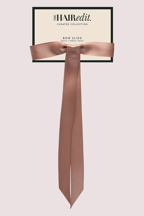 Bow Slide Satin Ribbon Ponytail Hook