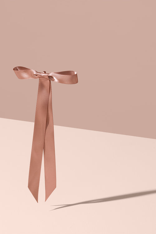 Bow Slide Satin Ribbon Ponytail Hook