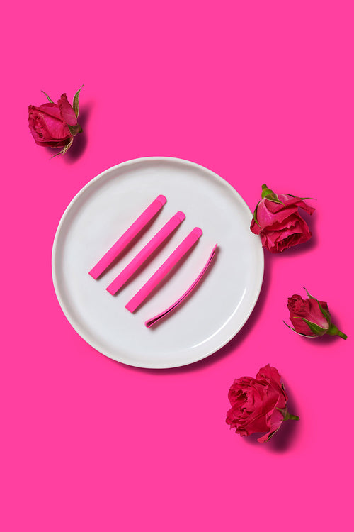 Modern Curved Bobby Pins Set - Fuchsia