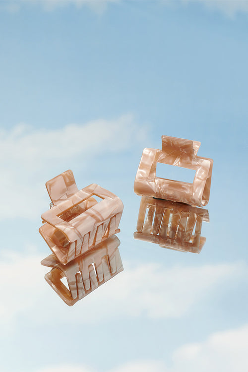 Midcentury Marble Claw Clip