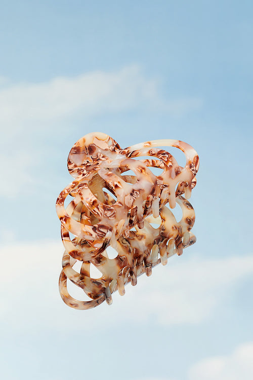 Jellyfish Marble Claw Clip - Rose Tortoise