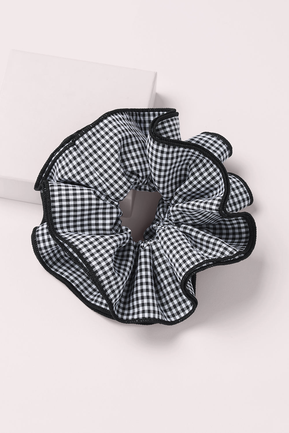 Ruffled Gingham Oversized Scrunchie