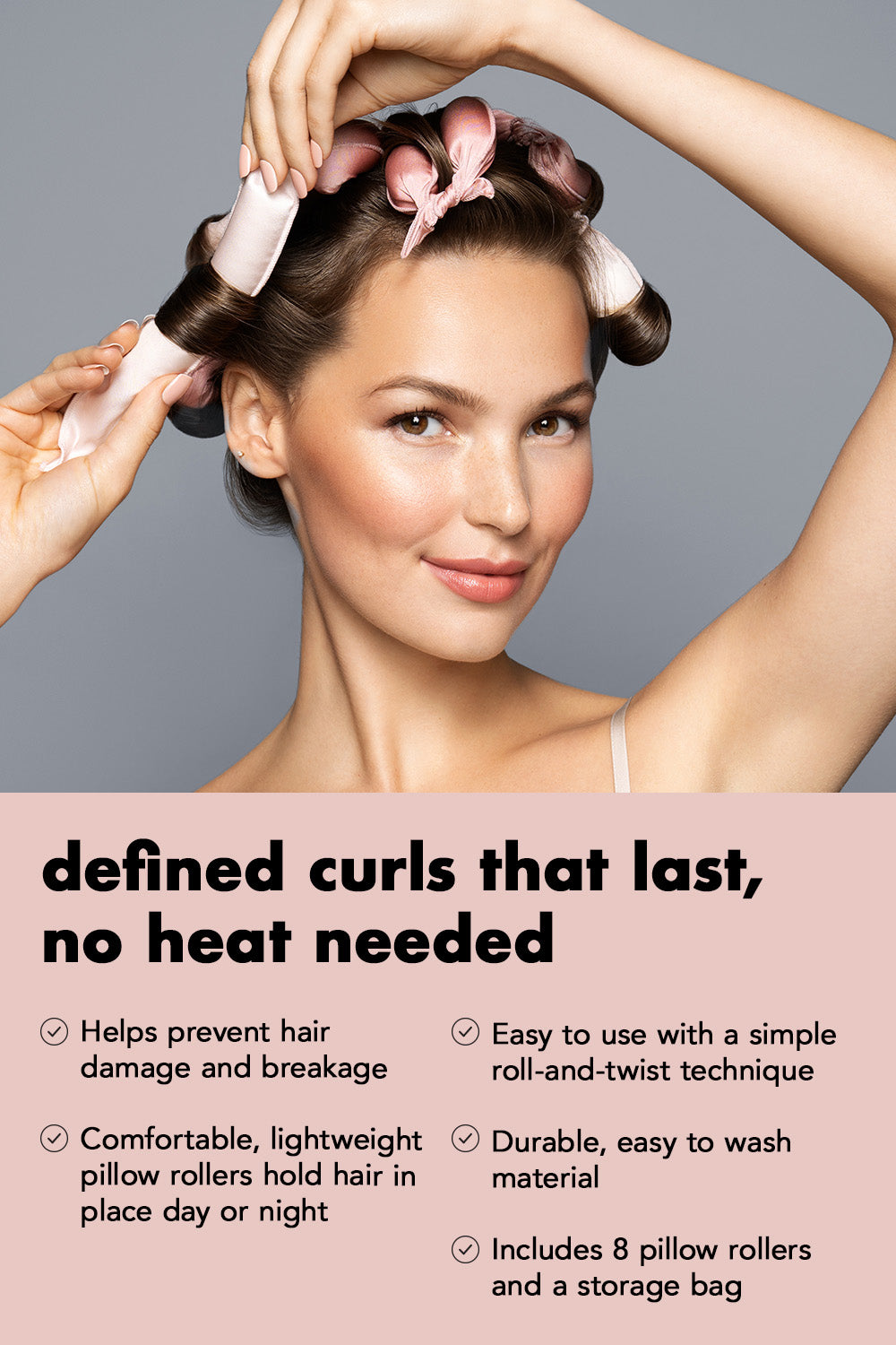 Heatless Curl Define Pillow Hair Rollers 8-Pack4