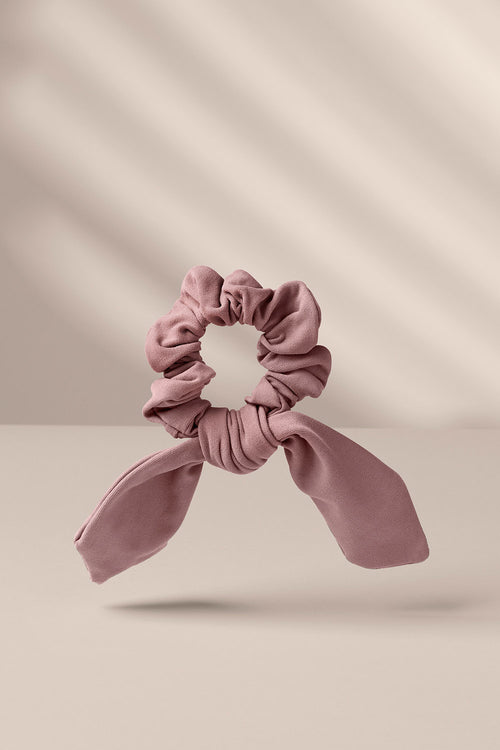 Bow Pose Knotted Ribbon Scrunchie 