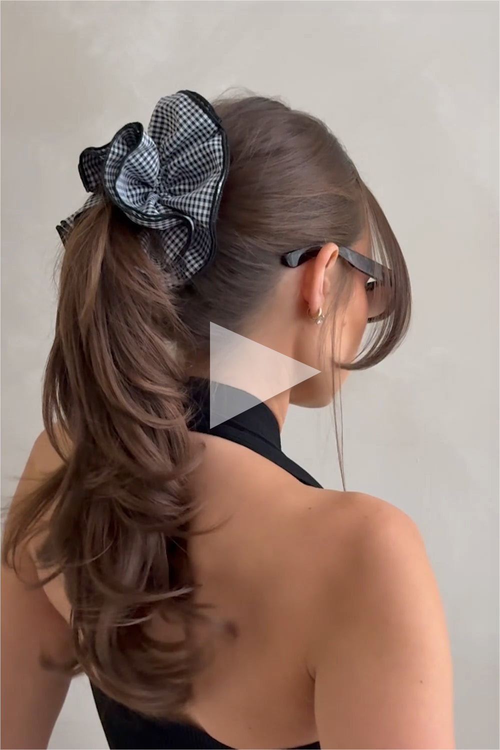 Ruffled Gingham Oversized Scrunchie8