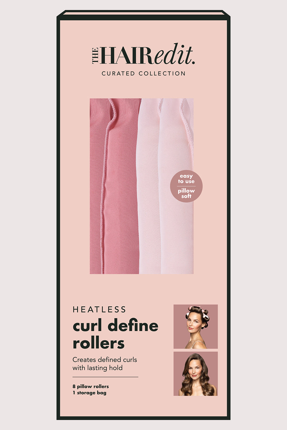 Heatless Curl Define Pillow Hair Rollers 8-Pack8