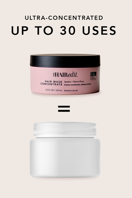 the hair edit hair mask concentrate up to 30 uses infographic