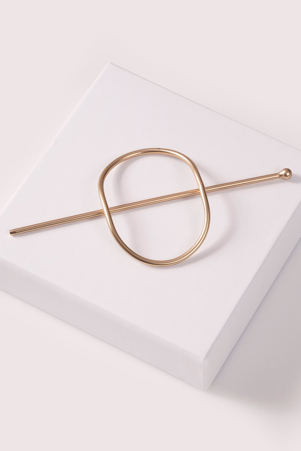 Hoop & Pin Barrette - Gold