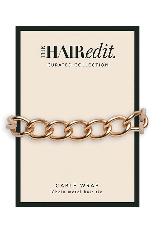 Chain Metal Hair Tie - Gold Ponytail Holder