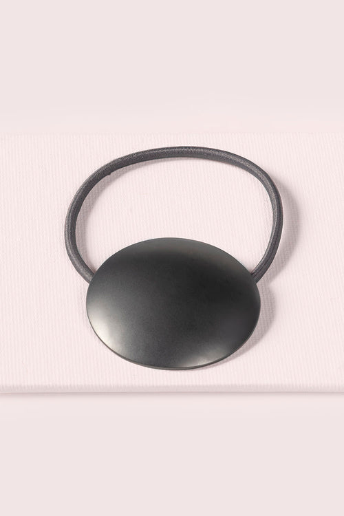The Hair Edit royal disk gunmetal ponytail hair accessory
